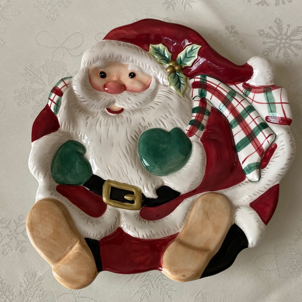 Fitz and Floyd Christmas canapé plate